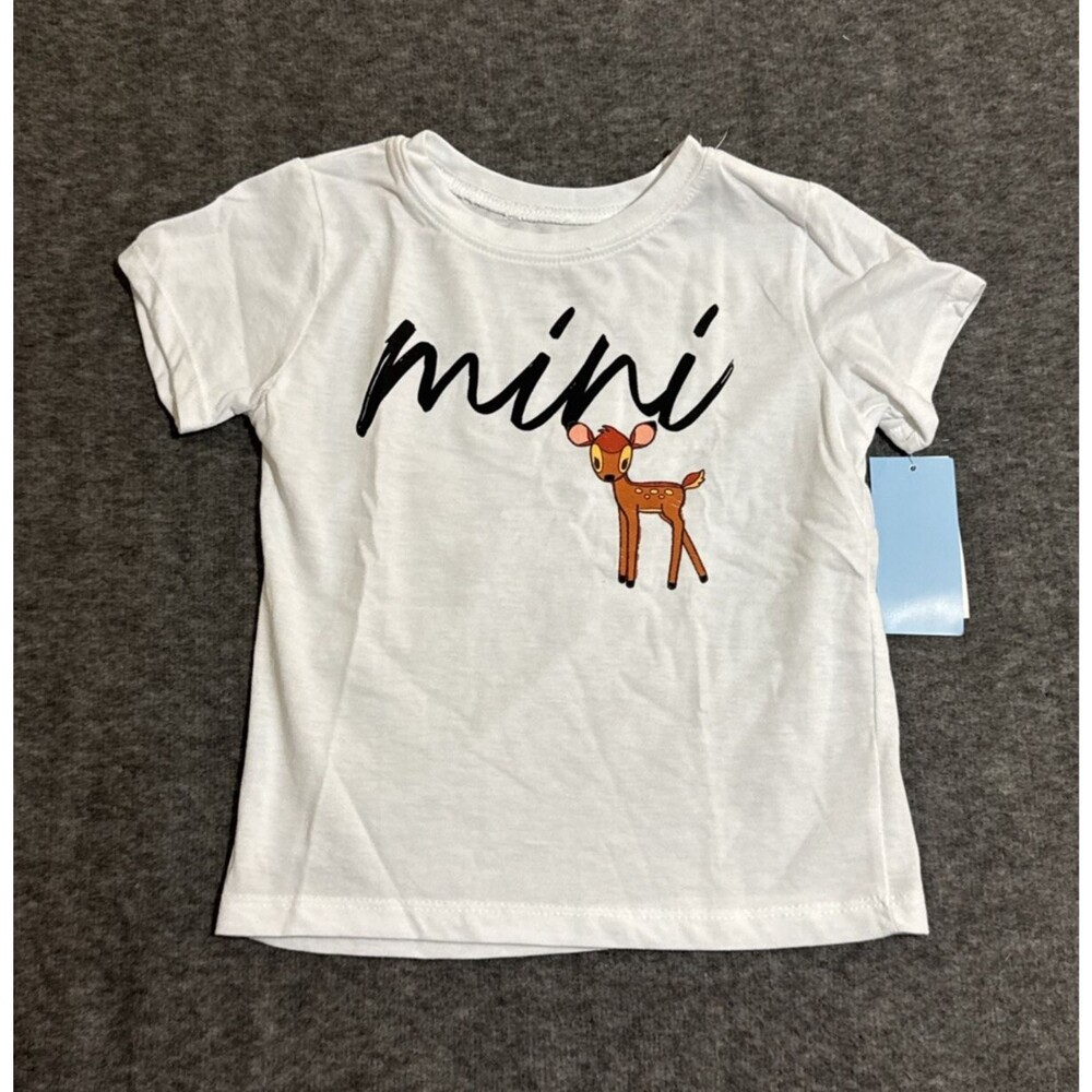 Disney Toddler Girl's T Shirt  Bambi Graphic Print White 2T